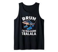 Funny Meme Lazy Halloween Costume Bruh I'm Tralalero Tralala Camiseta sin Mangas