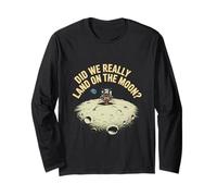 Funny Meme Moon Landing | Humor Espacial sarcástico engaño Apolo Manga Larga