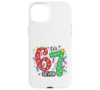 Funny Meme Six Seven 6 7 Christmas Gen Alpha Carcasa para iPhone 15 Plus
