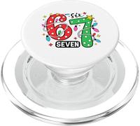 Funny Meme Six Seven 6 7 Christmas Gen Alpha PopSockets PopGrip para MagSafe