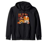 Funny Meme Six Seven Fall Turkey Thanksgiving Gen Alpha 6 7 Sudadera con Capucha