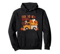 Funny Meme Six Seven Fall Turkey Thanksgiving Gen Alpha 6 7 Sudadera con Capucha