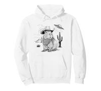 Funny Meme UFO Capybara Alien Vintage 90s Wild West Boho Sudadera con Capucha