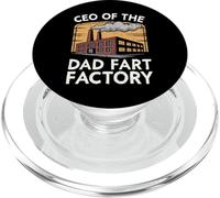 Funny Men Dad Joke Pedos Retro CEO De La Fábrica De Pedos Papá PopSockets PopGrip para MagSafe