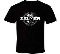 Funny Men T Shirts tee Henri Selmer Paris Saxophone Casual Graphic Short Sleeve Tops Black L