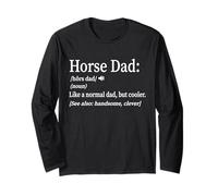 Funny Mens Horse Dad Cool Definition Manga Larga