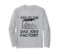 Funny Mens Joke Fathers Retro CEO de The Dad Joke Factory Manga Larga