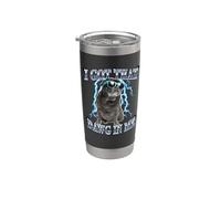 Funny Mens Retro Vintage Heavy Metal Black Pug Dog Mom Lover Vaso térmico de acero inoxidable de doble pared