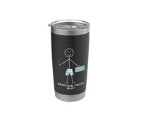 Funny Mens Service Tech Guy Repairman Reparaciones Vaso térmico de acero inoxidable de doble pared
