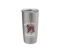 Funny Mens Womens Boy Always Be Yourself Unless Baboon Lover Vaso térmico de acero inoxidable de doble pared