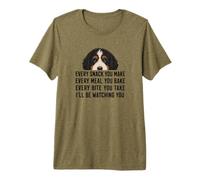 Funny Mens Womens Every Snack Make Begging Bernedoodle Dog Camiseta Premium