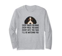 Funny Mens Womens Every Snack Make Begging Bernedoodle Dog Manga Larga