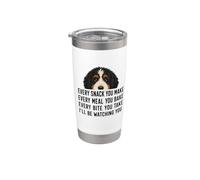 Funny Mens Womens Every Snack Make Begging Bernedoodle Dog Vaso térmico de acero inoxidable de doble pared