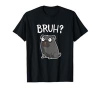Funny Mens Womens Kids Cartoon Bruh Pug Dog Lover Camiseta