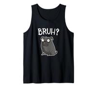 Funny Mens Womens Kids Cartoon Bruh Pug Dog Lover Camiseta sin Mangas