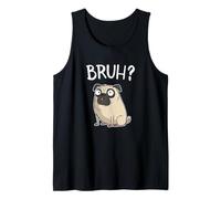 Funny Mens Womens Kids Cartoon Bruh Pug Dog Lover Camiseta sin Mangas
