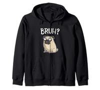 Funny Mens Womens Kids Cartoon Bruh Pug Dog Lover Sudadera con Capucha