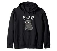 Funny Mens Womens Kids Cartoon Bruh Pug Dog Lover Sudadera con Capucha