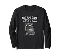 Funny Mens Womens Kids Cartoon Pug Game Pug Dog Lover Manga Larga