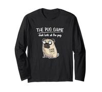 Funny Mens Womens Kids Cartoon Pug Game Pug Dog Lover Manga Larga