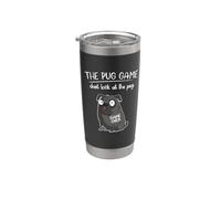 Funny Mens Womens Kids Cartoon Pug Game Pug Dog Lover Vaso térmico de acero inoxidable de doble pared