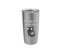 Funny Mens Womens Kids Cartoon Pug Game Pug Dog Lover Vaso térmico de acero inoxidable de doble pared