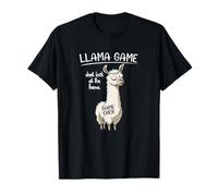 Funny Mens Womens Kids Llama Game Don't Look At The Llama Camiseta