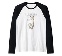 Funny Mens Womens Kids Llama Game Don't Look At The Llama Camiseta Manga Raglan