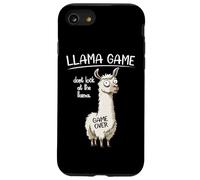 Funny Mens Womens Kids Llama Game Don't Look At The Llama Carcasa para iPhone SE (2020) / 7/8
