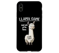 Funny Mens Womens Kids Llama Game Don't Look At The Llama Carcasa para iPhone XS MAX