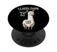 Funny Mens Womens Kids Llama Game Don't Look At The Llama PopSockets PopGrip Adhesivo