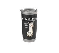 Funny Mens Womens Kids Llama Game Don't Look At The Llama Vaso térmico de acero inoxidable de doble pared