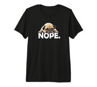 Funny Mens Womens & Kids Meme Nope Sleeping Pug Lover Camiseta Premium