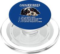 Funny Mens Womens Kids Nap Rules Cavalier Spaniel Dog Lover PopSockets PopGrip para MagSafe