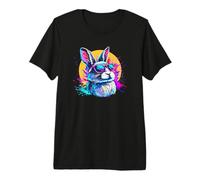 Funny Mens Womens Retro Vintage 80s Bunny Lover Camiseta Premium