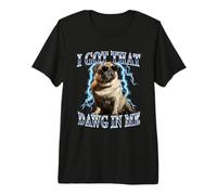 Funny Mens & Womens Retro Vintage Heavy Metal Pug Dog Lover Camiseta Premium