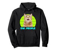 Funny Meow Surprised Cat, EW. People Illustration Graphic Sudadera con Capucha