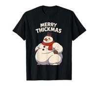 Funny Merry Thickmas Dad BOD Snowman Christmas Camiseta