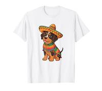 Funny Mestizo Sombrero Mexicano México Cinco De Mayo Dog Camiseta
