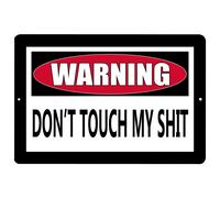 Funny Metal Warning Tin Sign Wall Decor Man Cave Bar Don't Touch My