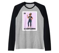 Funny Mexican 50th Birthday Girl Design - La Cumpleañera Camiseta Manga Raglan