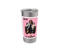 Funny Mexican Baptism Madrina Proposal 2026 - Nurse Version Vaso térmico de acero inoxidable de doble pared