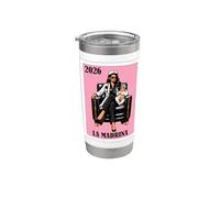 Funny Mexican Baptism Madrina Proposal 2026 - Nurse Version Vaso térmico de acero inoxidable de doble pared