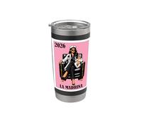Funny Mexican Baptism Madrina Proposal 2026 - Nurse Version Vaso térmico de acero inoxidable de doble pared