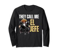 Funny Mexican Boss Design - They Call Me El Jefe Manga Larga