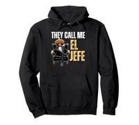 Funny Mexican Boss Design - They Call Me El Jefe Sudadera con Capucha