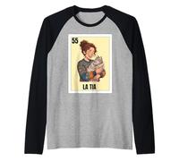Funny Mexican Design for Aunt Cat Lady Version - La Tia Camiseta Manga Raglan