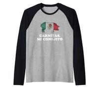 Funny Mexican Food Carnitas Mi Conejito Taco Lover Camiseta Manga Raglan
