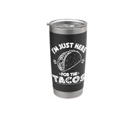 Funny Mexican Food Taco Party Vaso térmico de acero inoxidable de doble pared