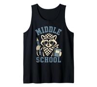 Funny Middle School Feral Raccoon Back to School Teacher Camiseta sin Mangas